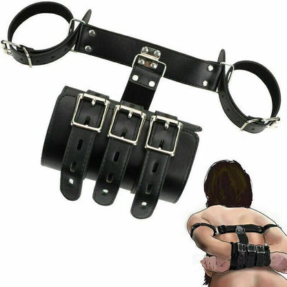 Leather Bondage Arm To Wrist Back Body